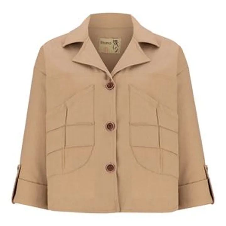 کت زنانه السانا مدل روزانا کد 221447 رنگ نسکافه‌ای