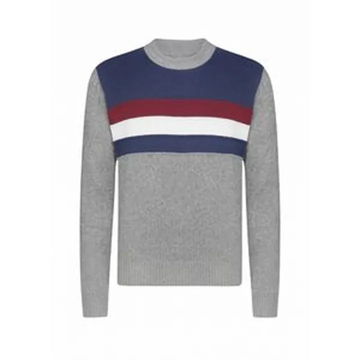 پلیور یقه گرد مردانه مدل سه خط کد ۶۲۰