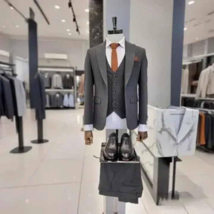 کت و شلوار ارکین ذغالی کد 132746