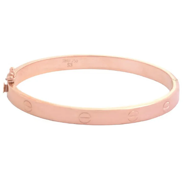 دستبند النگویی طلا 18 عیار زنانه دوست خوب مدل کارت...