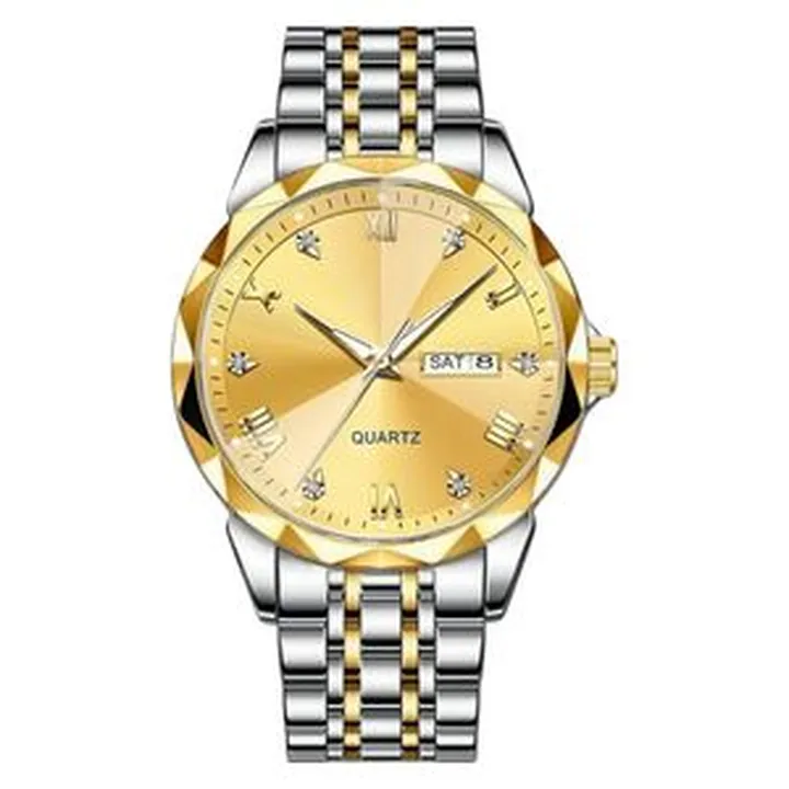 ساعت مچی عقربهای مردانه با موتور کوارتز، با قابلیتهای تاریخ شمار، عقربههای شبتاب، صفحهنمایش با طرح اعداد رومی، بدنه و بند استیل، مدل کلاسیک دی دیت کد O6