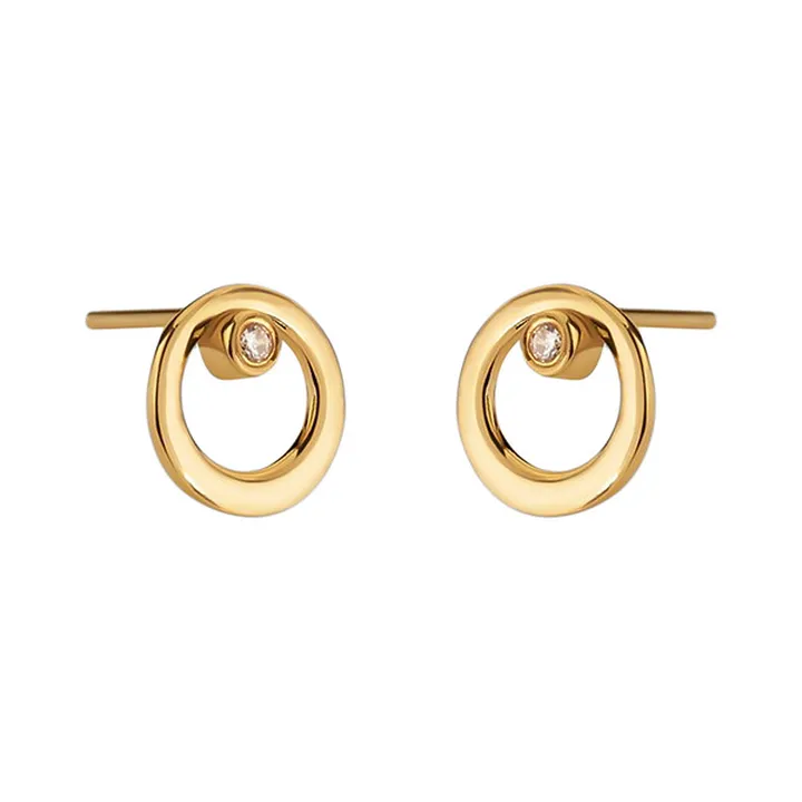 گوشواره میخی طلا 18 عیار زنانه سنجاق مدل چشم کد E9...