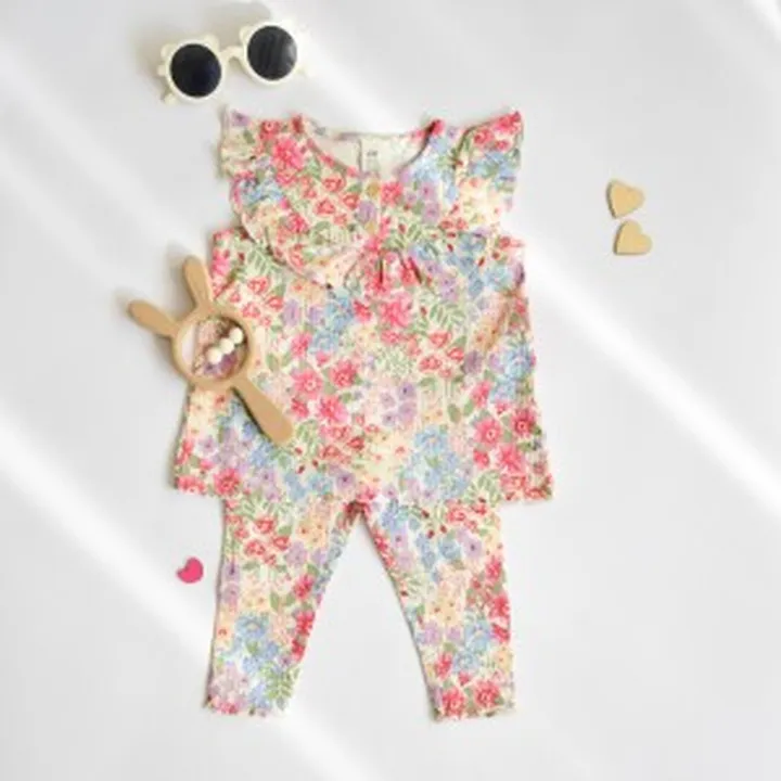 ست بلوز شلوار کبریتی دخترانه