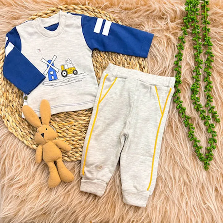 آستین بلند و شلوار آسیاب ۶۰۴۵