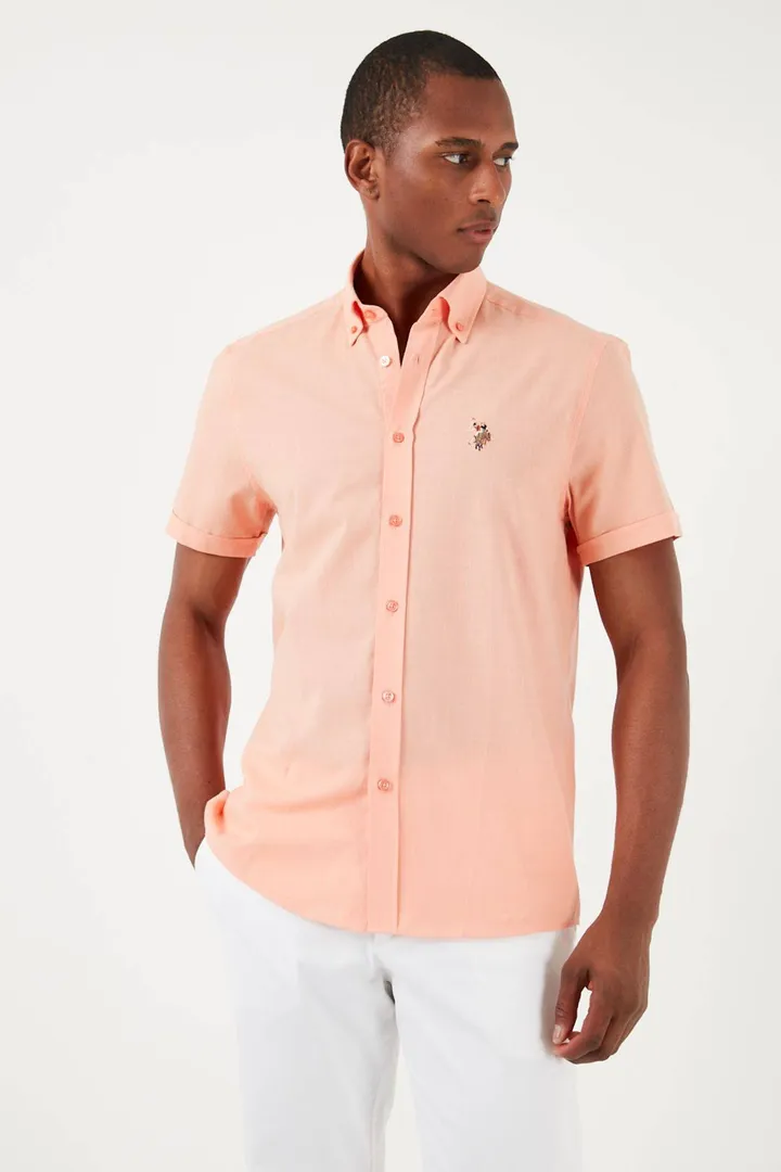 <span class="text-styled__StyledSpan-sc-d280c10c-1 dvOaRP">U.S. Polo Assn.< span>پایه. پیراهن مردانه آستین کوتاه با تناسب منظم پولو نخی