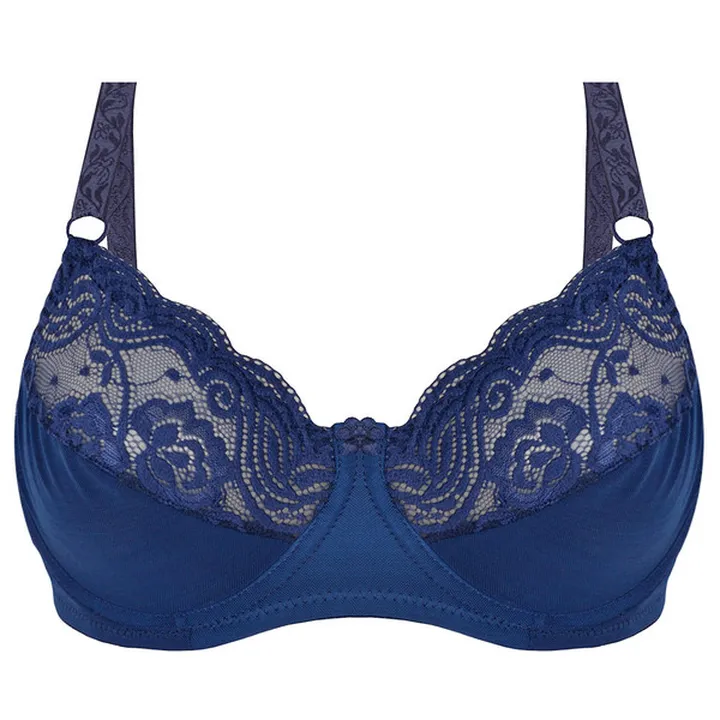 سوتین زنانه دکسونری مدل 340018214 گیپور رنگ سرمه ا...