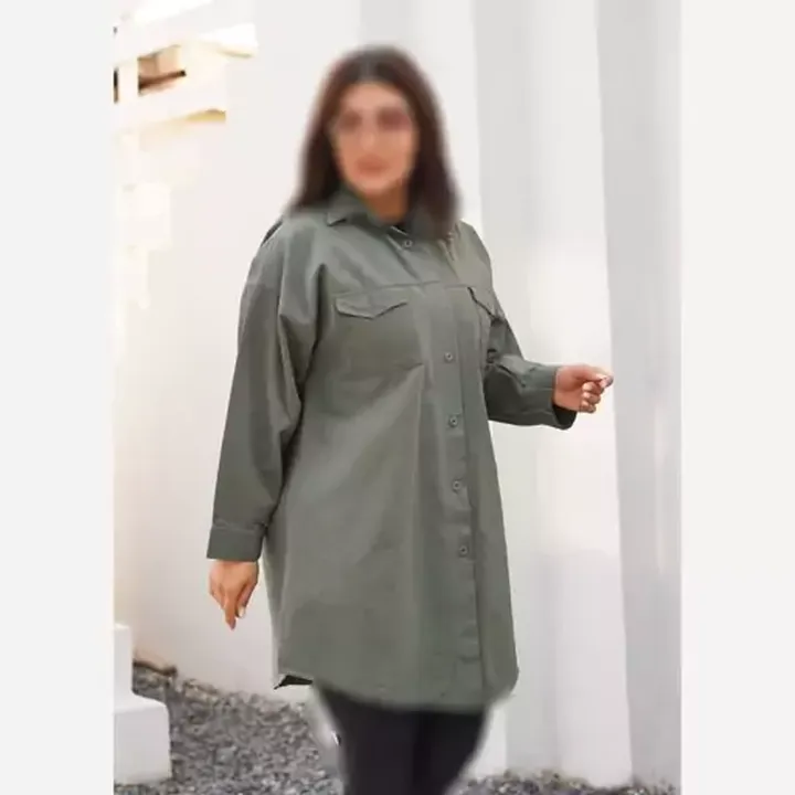 مانتو کتان کجراه سایزبزرگ   