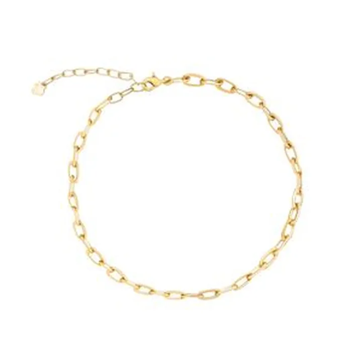 پابند طلا 18 عیار زنانه ماوی گالری مدل زنجیری بیضی