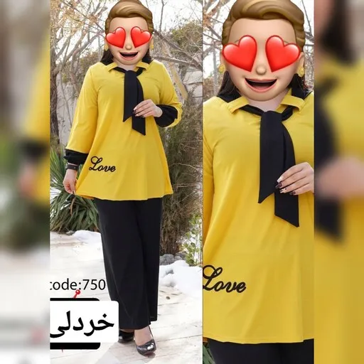  ست دوتیکه 750
جنس کرپ پلاس
رنگ بندی خردلی سرمه  طوسی  صورتی  آبی سبز زرشکی زرد