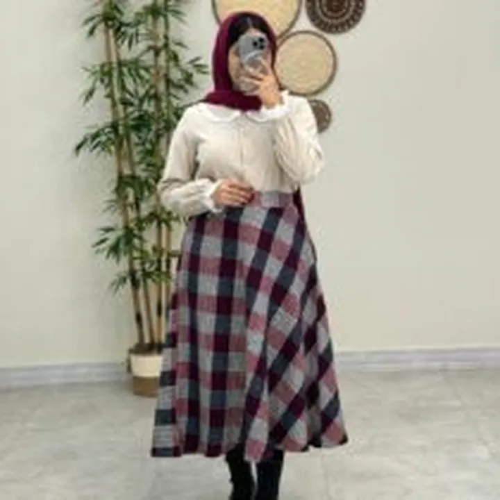 دامن یکتا سورمه ای زرشکی