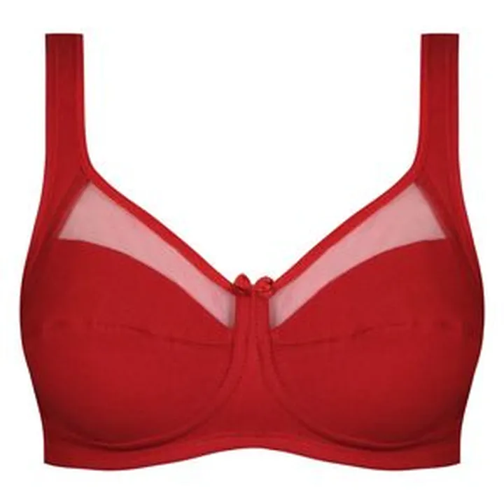 سوتین زنانه اما مدل بدون فنر کد 4928-4100 رنگ قرمز