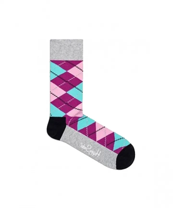 جوراب مردانه ساق بلند هپی ساکس Happy Socks طرح هندسی