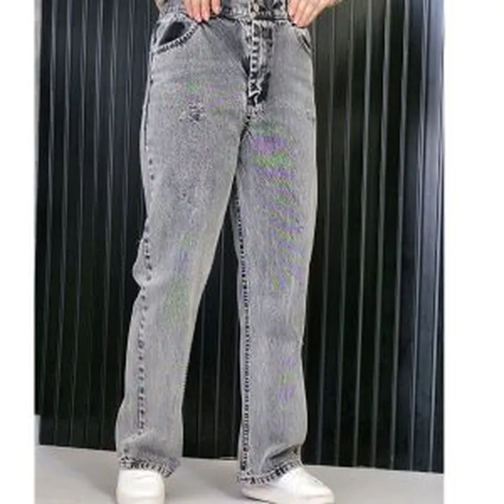 شلوار نیم بگ طوسی ۴۱۱۰۰۳ ۱