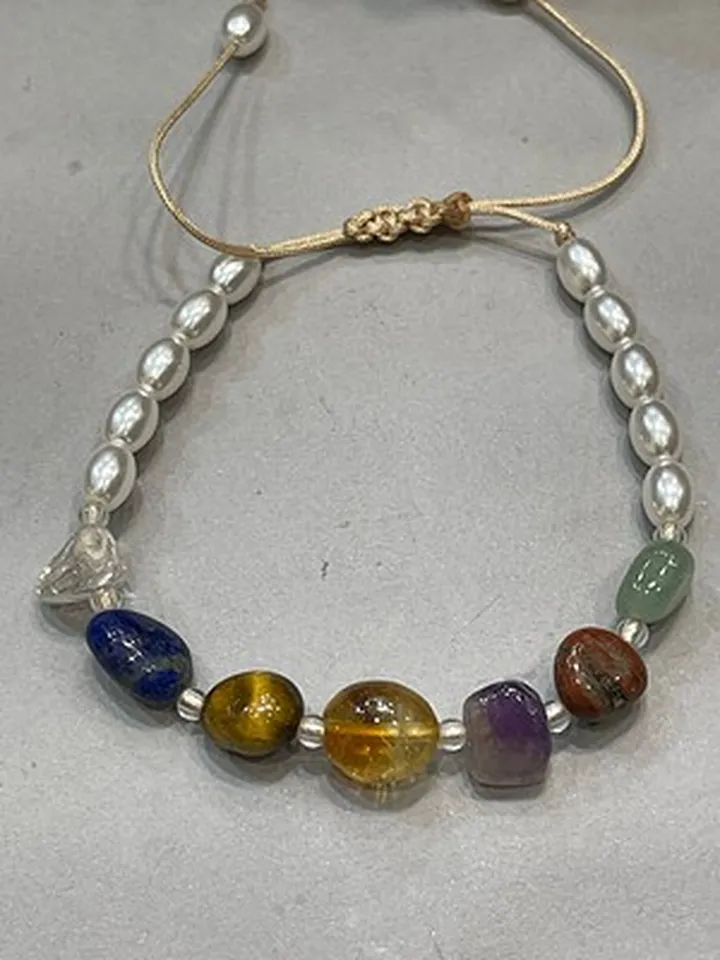 دستبند هفت چاکرا تراش آبنباتی