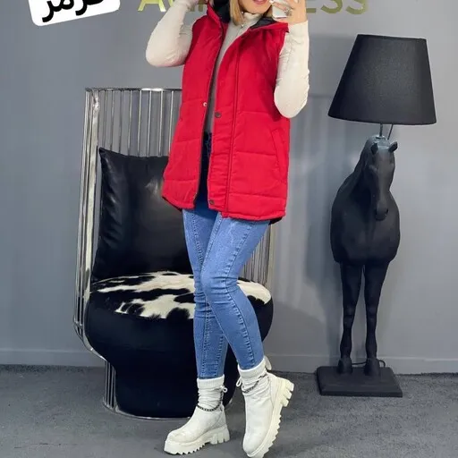پافر زنانه کوتاه میکرو داخل پشم شیشه و آستردار   