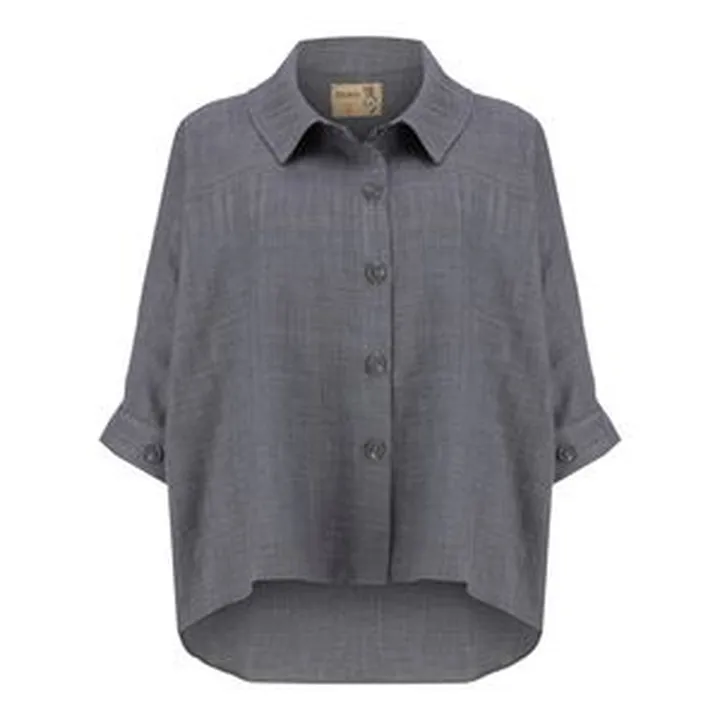 مانتو زنانه السانا مدل شهگل کد 222627 رنگ طوسی