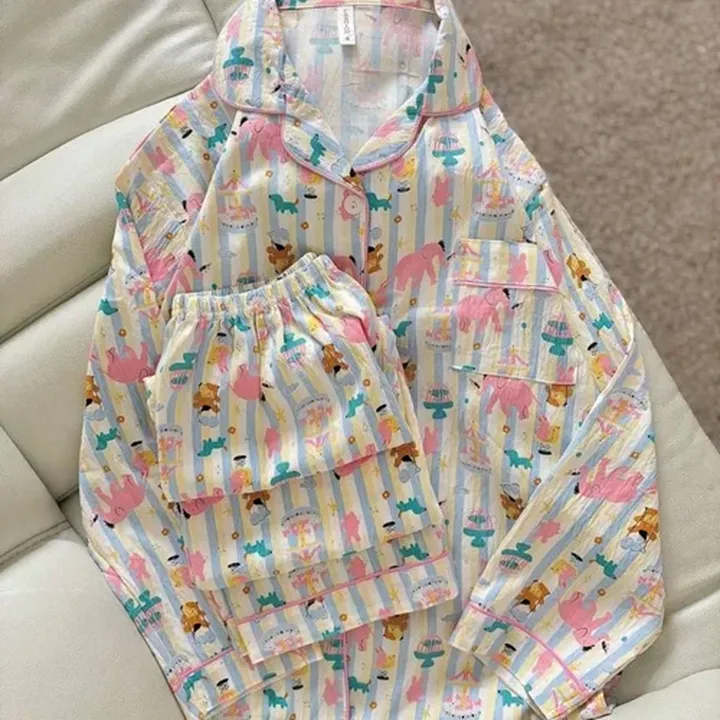 ست پیراهن شلوار استین بلند کد6831