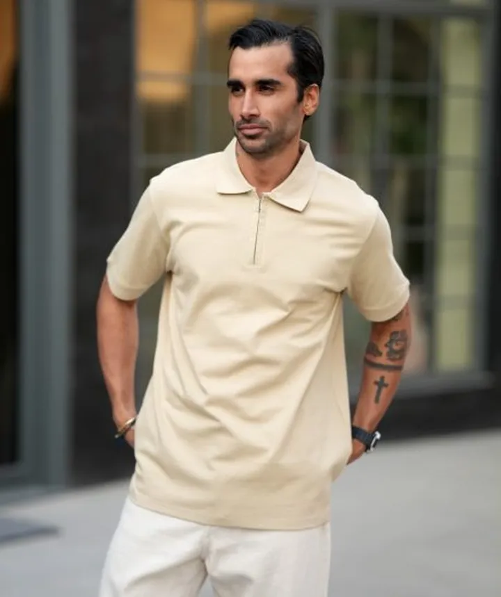 تیشرت جودون زیپ دار T32910