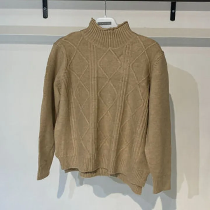 بافت زنانه یقه ایستاده کرم Fall 27