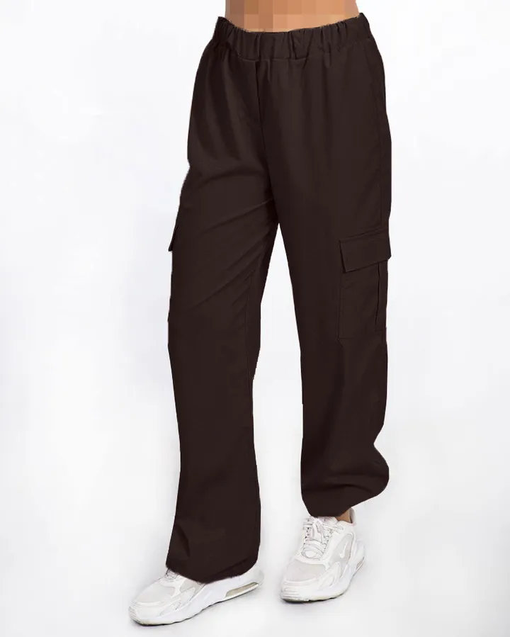 شلوار نیم بگ زنانه 3139 – کاکائویى