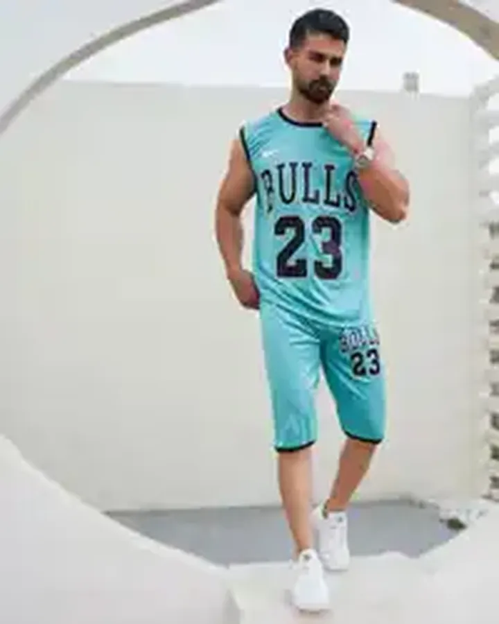 ست رکابی شلوارک مردانه مدل bulls 23