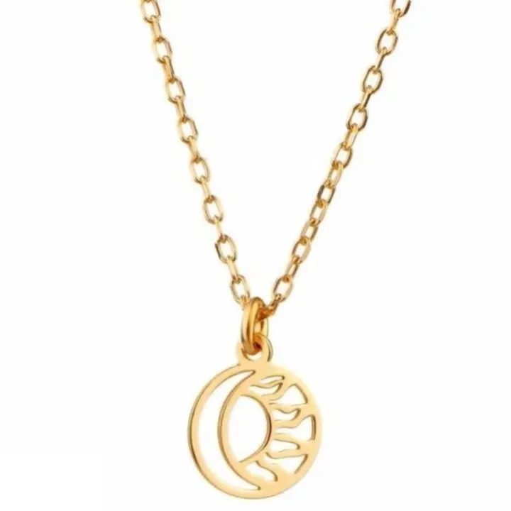 گردنبند طلا 18 عیار زنانه شمیم گلد گالری مدل آفتاب