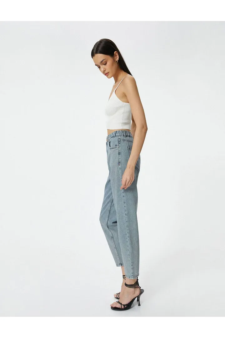 <span class="text-styled__StyledSpan-sc-d280c10c-1 dvOaRP">Koton< span>جیب برش راحت و راحت جین جین Elastic Waist Mom Fit Jeans - Mom Jeans