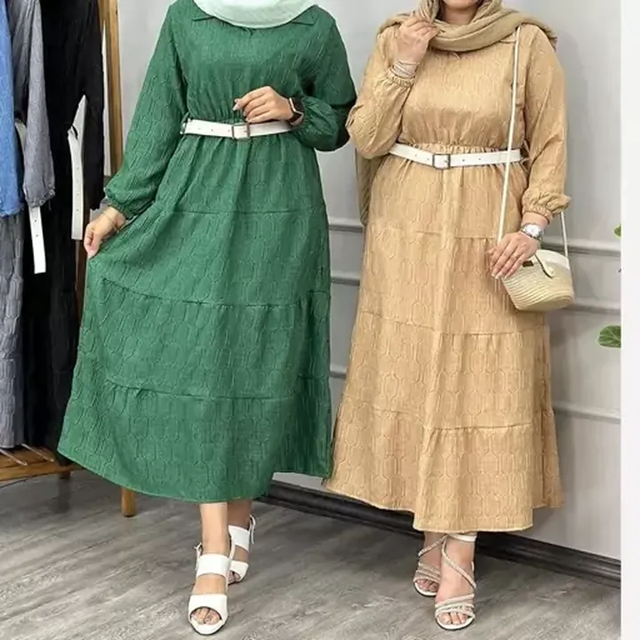 پیراهن ماکسی زنانه و دخترانه گندم