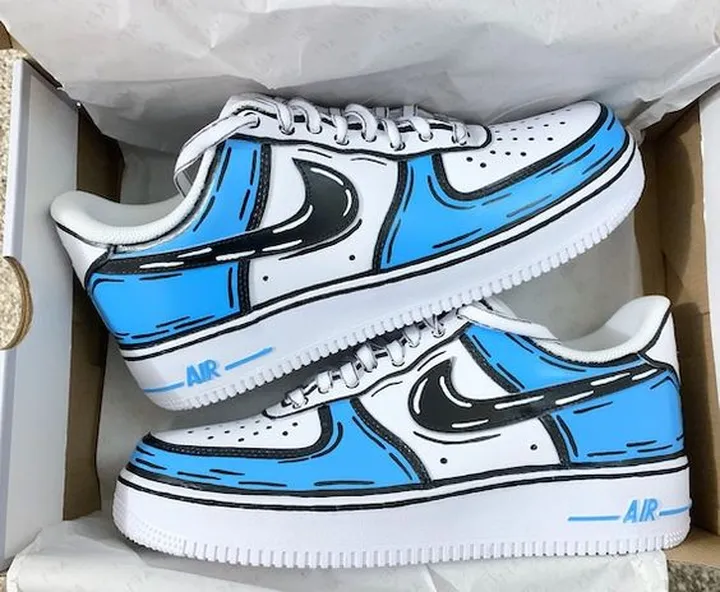 کفش اسپرت  نایک ایرفورس مدل  air force طرح Cartoon Custom nike