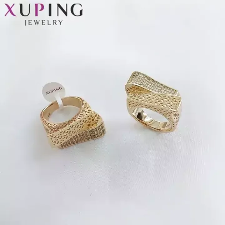 انگشتر ژوپینگ طرح طلا زنانه نگیندار