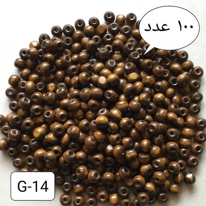 مهره چوبی گرد قهوه ای روشن G-14