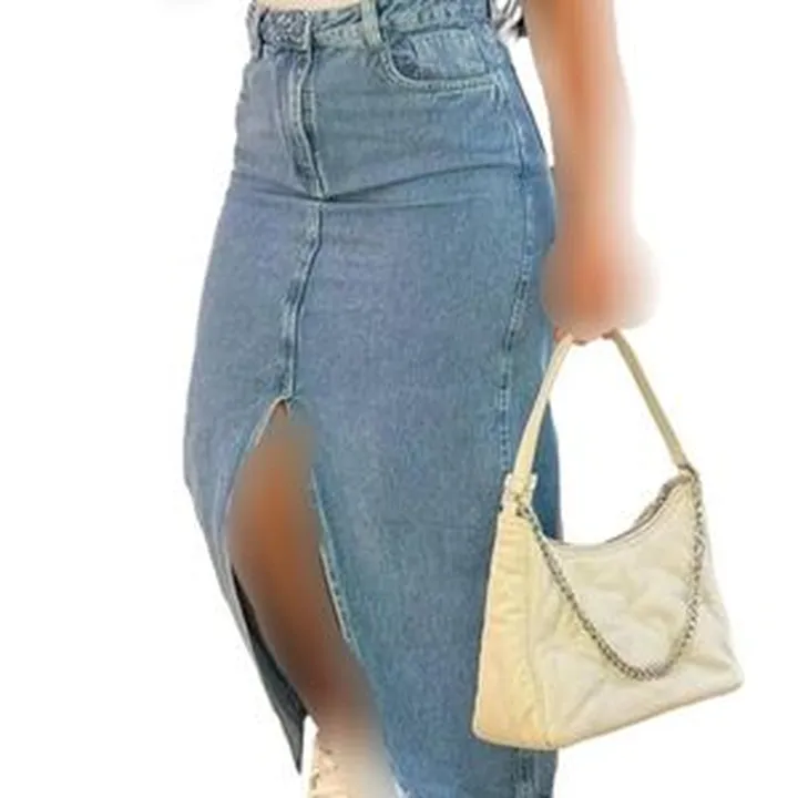 دامن جین چاک دار