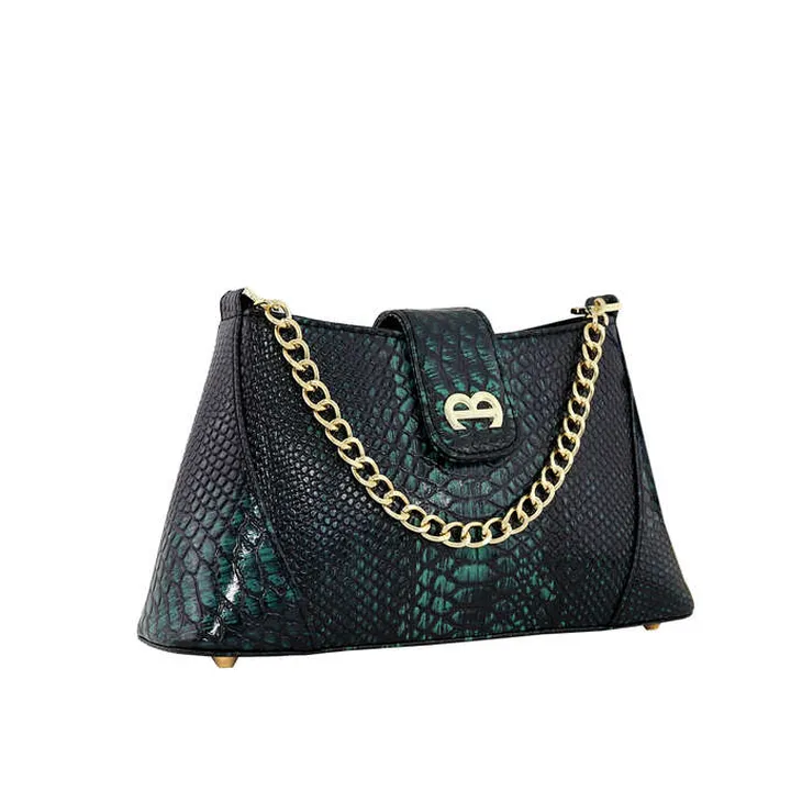 کیف دوشی زنانه مدل ۴۱۱۴ dark green