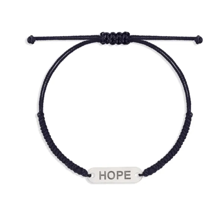 دستبند نقره بافت HOPE داته مردانه