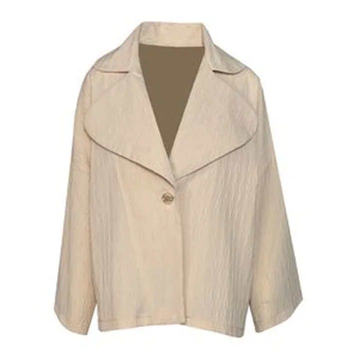 مانتو کتی زنانه مدل 8009 رنگ کرم