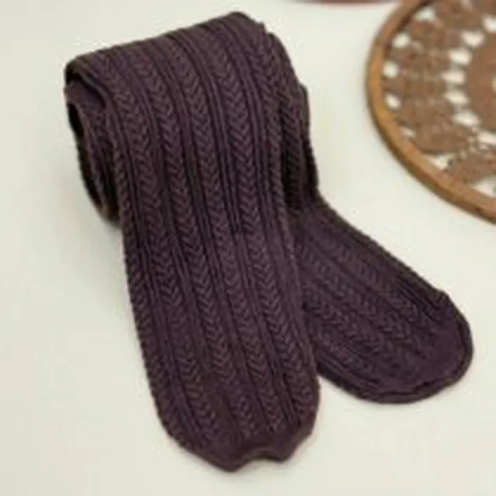 جوراب شلواری قهوه ای سوخته