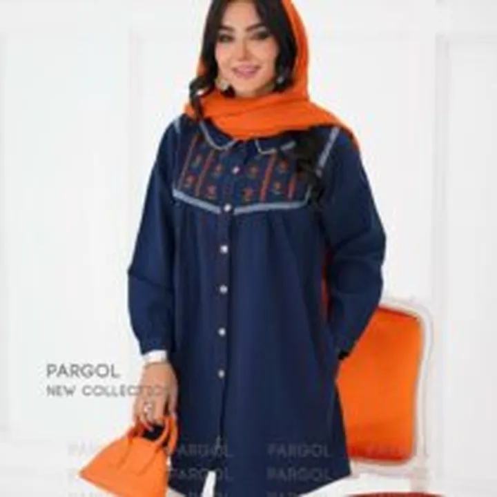 مانتو چکامه سورمه ای