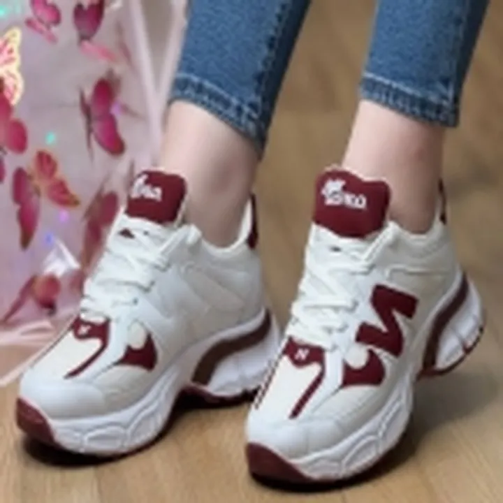 کفش کتانی زنانه مدل نیو بالانس newbalanc 7060 رنگ سفید زرشکی