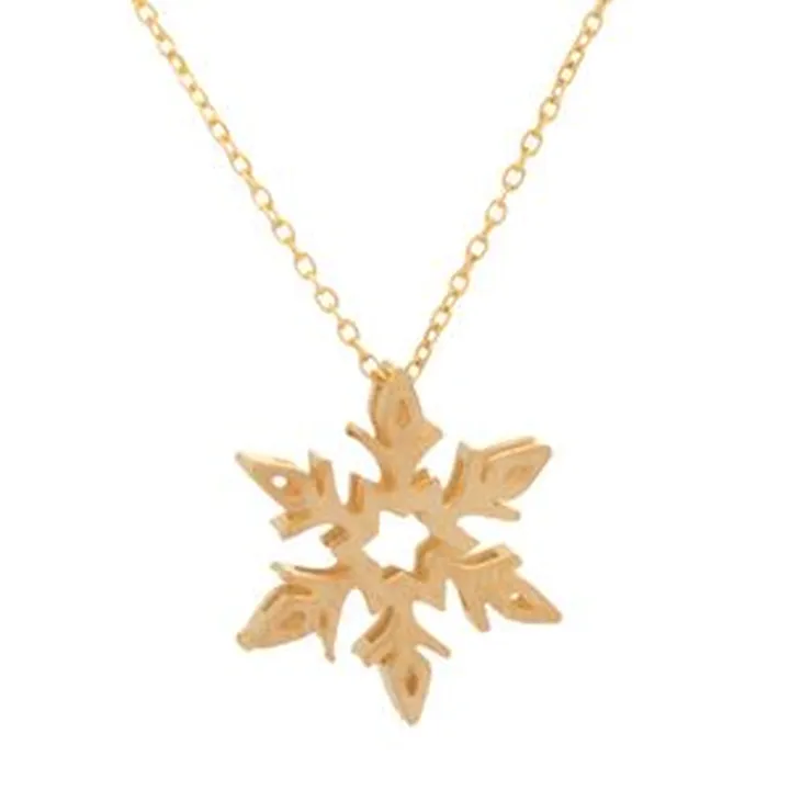 گردنبند طلا 18 عیار زنانه با زنجیر حلقهای (فلامینگو) طلای مستجابی مدل برف 1 کد T1433