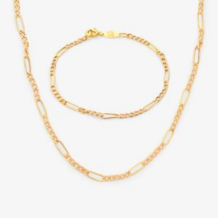 نیم ست طلا 18 عیار زنانه دوست خوب مدل فیگارو