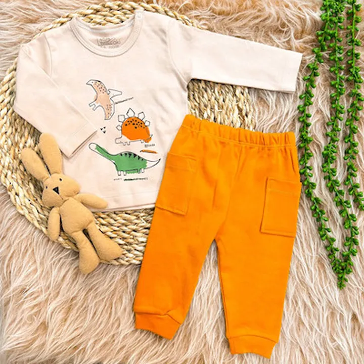 آستین بلند و شلوار دایناسور ۶۰۴۲