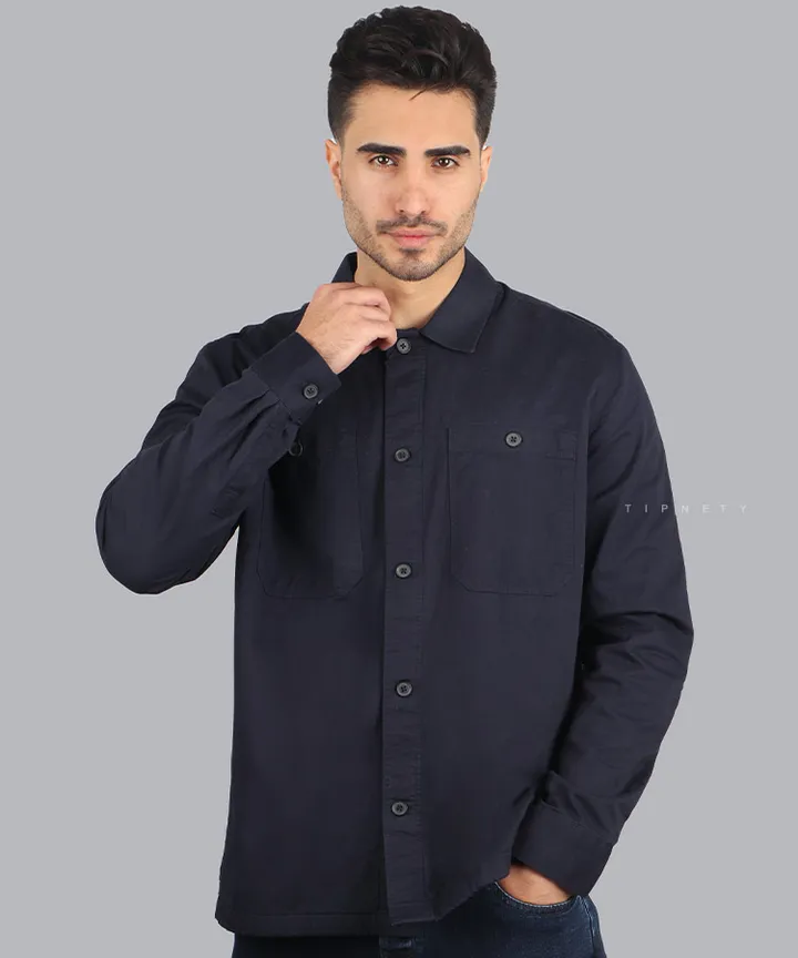 پیراهن مردانه پاییزه و سورمه ای 4150