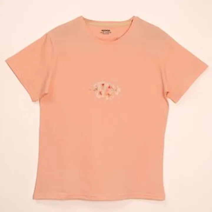 تی شرت آستین کوتاه زنانه مدل مهرسان رنگ صورتی