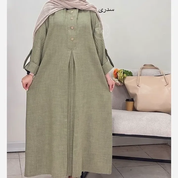 مانتو پیراهنی بلند تابستانی کراش دخترانه زنانه
