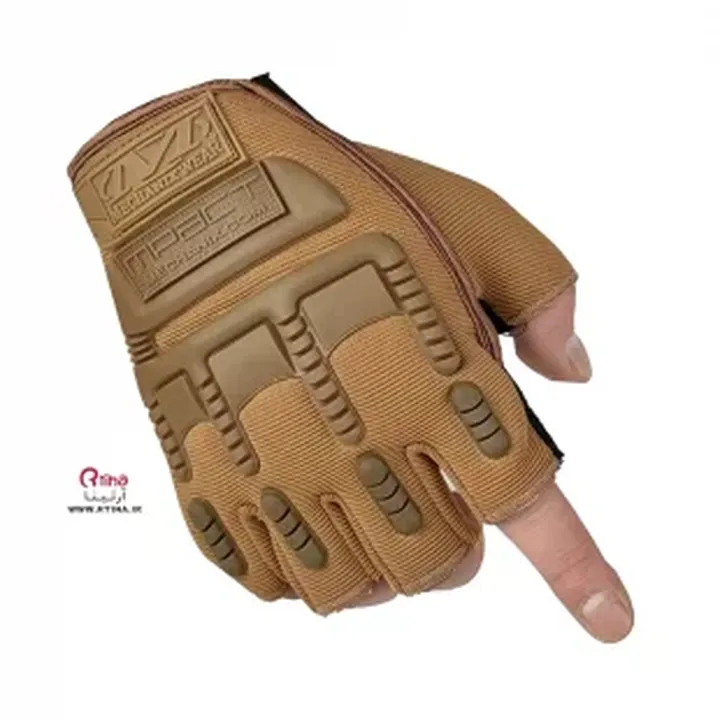 دستکش نیم پنجه رنگ خاکی مدل MPACT