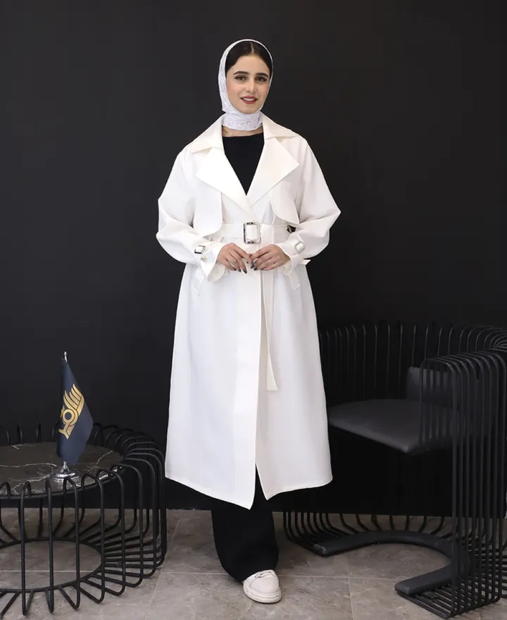 مانتو | مدل ترنج کت قد 120 کد 10267 – سفید