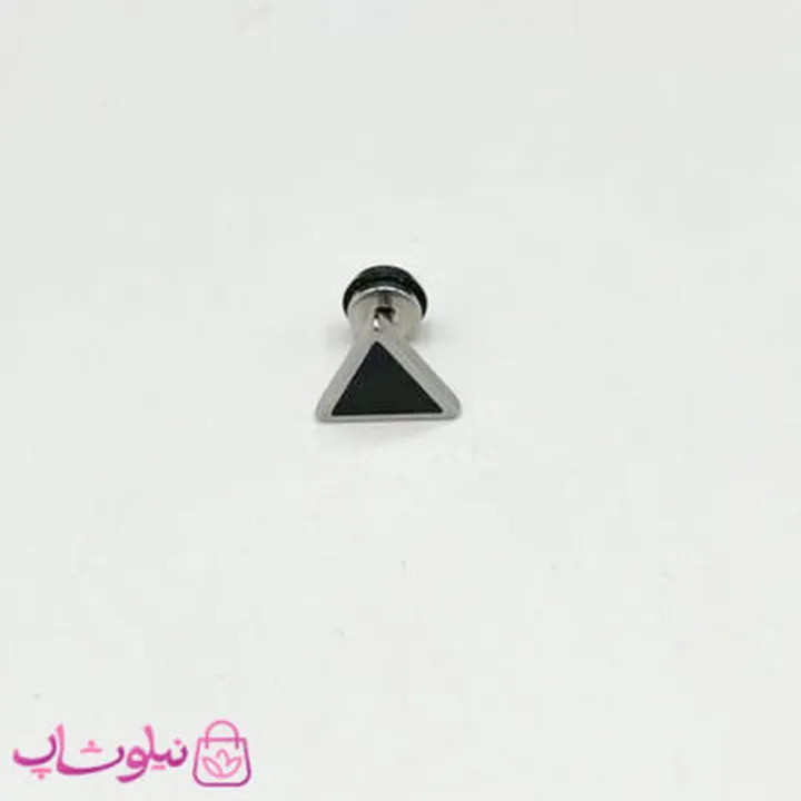 پیرسینگ گوش طرح مثل مشکی نقره ای کد 20