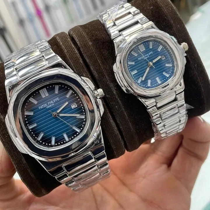 ساعت پتک فیلیپ Patek philippe  بدنه استیل در رنگ بندی با جعبه 