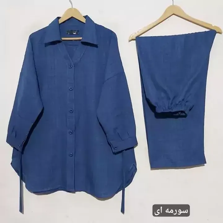 ست مانتو  شلوار عیدانه شانتون ژاکارد  سایزبزرگ  