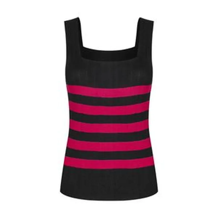 تاپ زنانه مدل راه راه رنگ مشکی